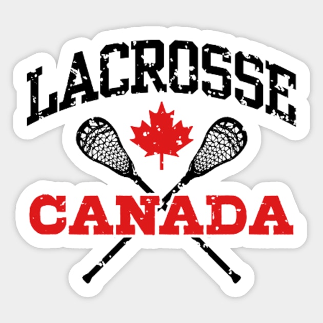 Canada Lacrosse | Sport canada flag Sticker by euror-design